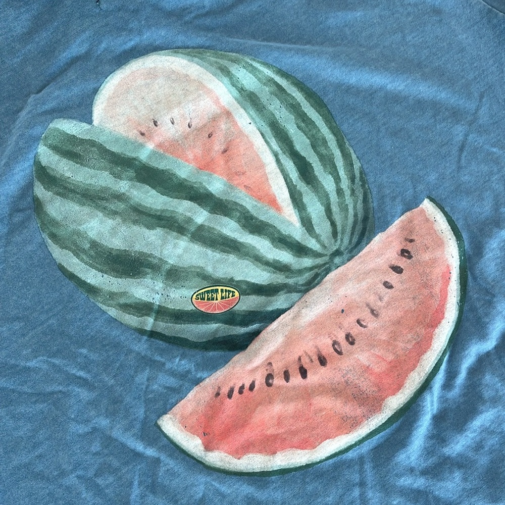 Girl Dangerous Sweet Life Boyfriend Tee | Denim Blue Oversized Fit | Size Small - Picture 8 of 14